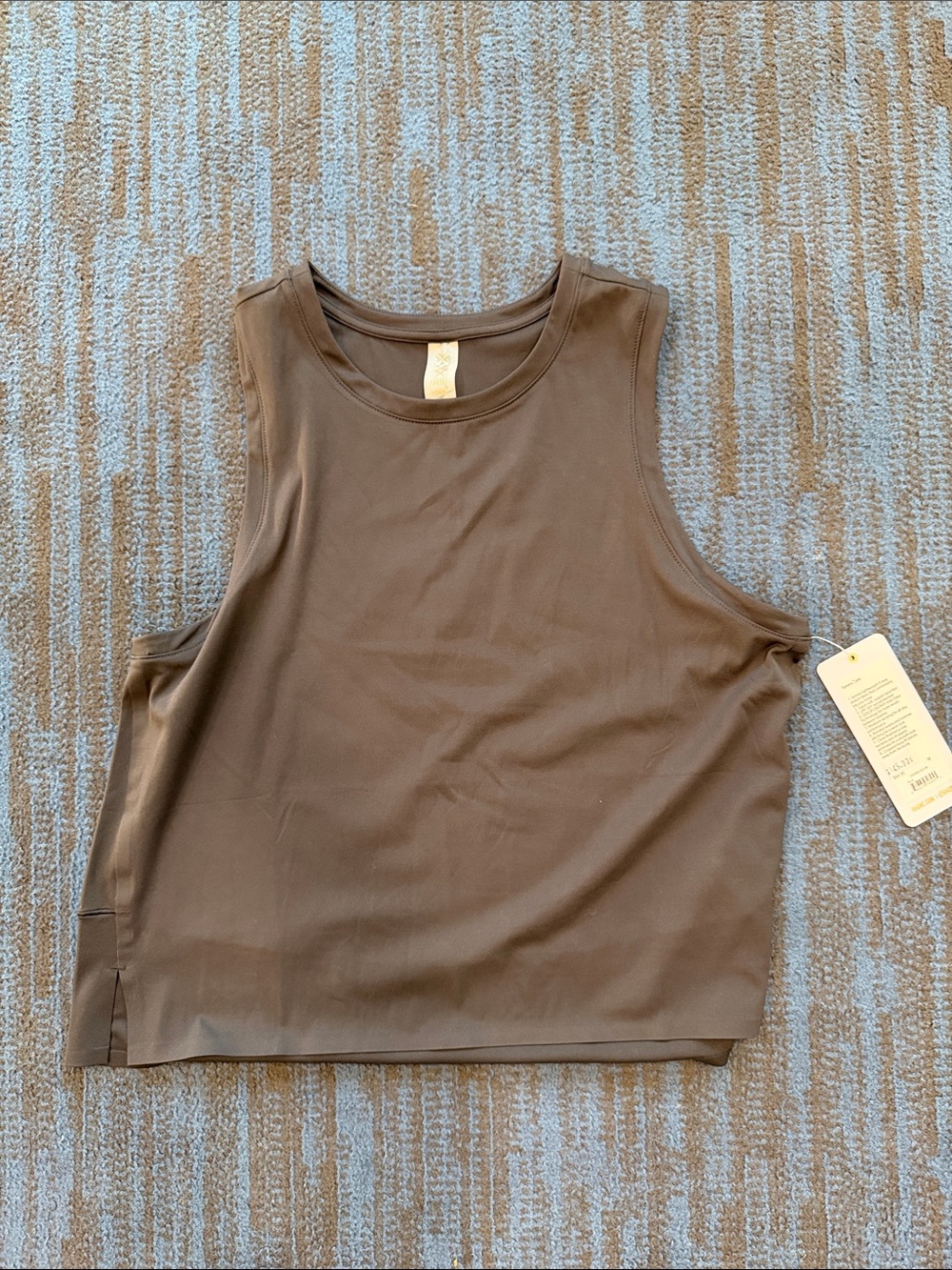 RHONE Women's Chocolate Brown Crewneck Tank